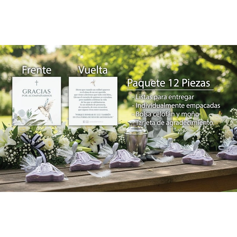 12 Velas en Forma de Colibrí Aromáticas Gardenia Lavanda Recuerdos