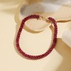 Firstmeet Gorgeous Handmade Glass Beads Strand Necklace Court-style Choker necklace(XL-1296-Red
