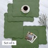 MABOZOO 100% Cotton Quilted Placemats Set of 6,Washable Cloth Table