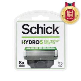SCHICK Hydro 5-blade skin protector 8 blades / 쉬크 하이드로 5중날 스킨 프로텍트 날8입