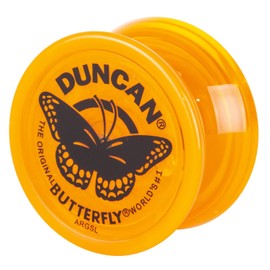Duncan Toys Butterfly Yo-Yo, Beginner Yo-Yo with String, Steel Axle and Plastic Body, Orange