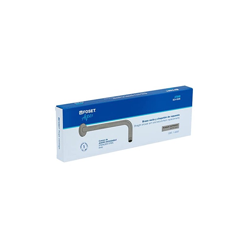 Foset Aqua BCH-600N Brazo recto con chapetón para regadera, 40