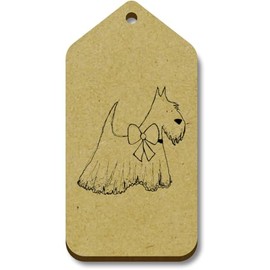 Azeeda 10 x 'Scottie Dog with Bow' 66mm x 34mm Gift Tags (TG00009074)