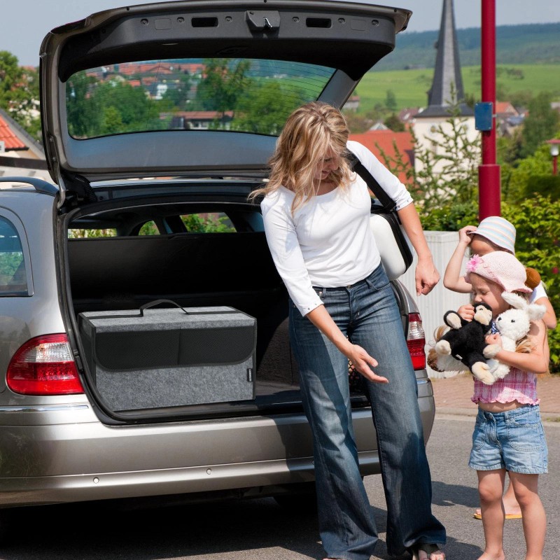 Autoxbert Car Trunk Organizer Bag with Secure Fastening Flip Cover