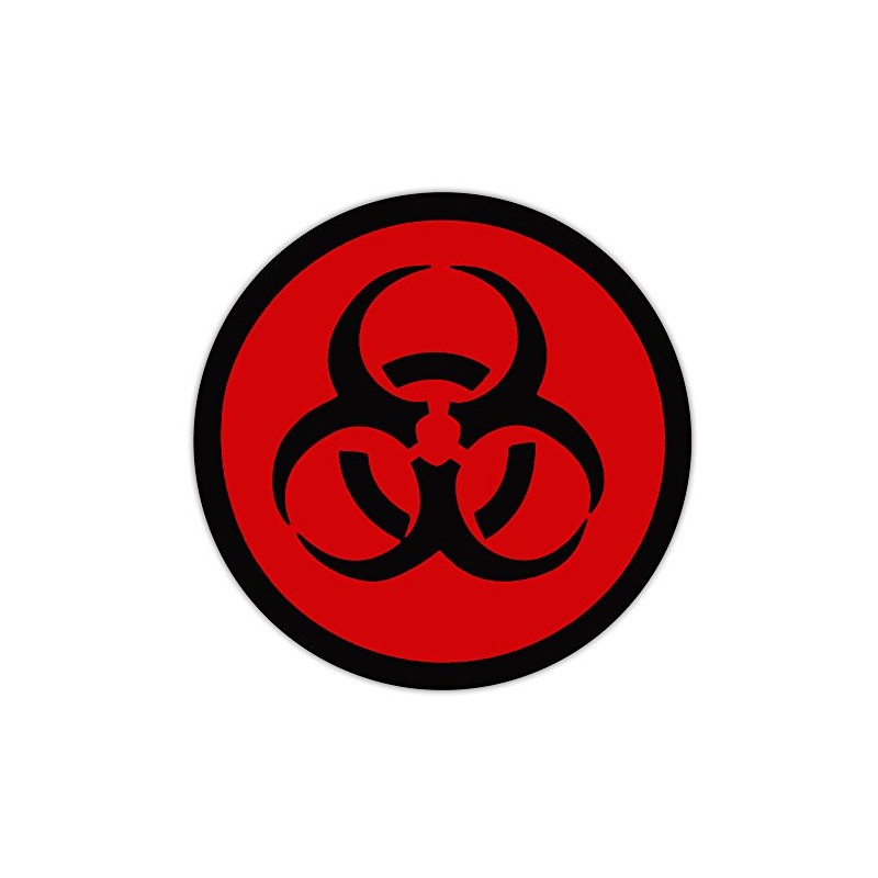 Bumper Sticker Decal - Red Zombie Symbol - Walking Dead,