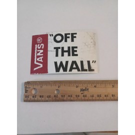 VANS "Off the Wall" BMX Vinyl Decal Sticker Black/Red/Whit