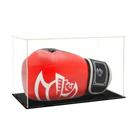 Tingacraft Acrylic Display Case (31 x 17 x 19 cm) for Boxing Glove Perspex Box for 6 inch 7 inch Figure, Assembly Required