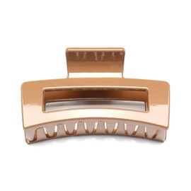 QinGoo Medium Coffee Hair Claw Hair Clip, Firm, Hair Clip, Hair Accessory, Cute, Stylish, Ladies, Korean, 1 Piece (3.5 x 1.9 inches (8.8 x 4.8 cm), Coffee)