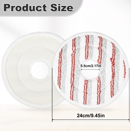 Spin Mop Heads Mop Head Replacement Compatible with Vileda Spin and Clean Floor Mop and Bucket,Reusable and Washable Microfiber Mop Refills with Scrub Strip for Multi Surface Floor Cleaning,3 Pack