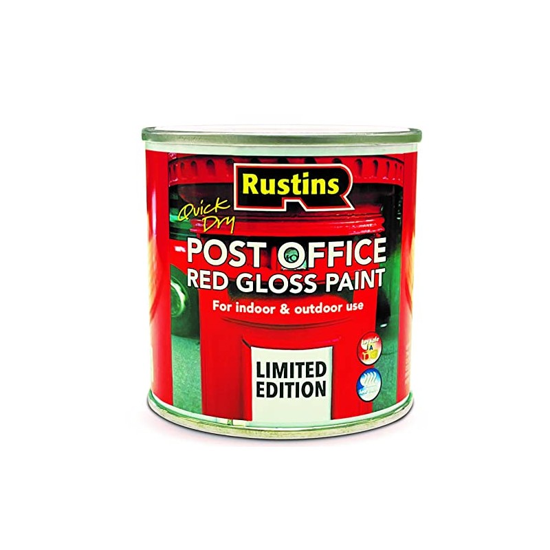 Rustins Gloss Post Office Red Paint, 250ml