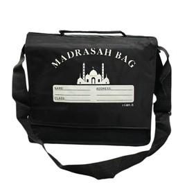 taj Madrasah Islamic Bags for Muslim Children Kids Mosque Masjid Quran Books Bag (Big Bag) black school bags for girls and Boys. (Small (24X27cm))