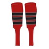 Mk Socks Traditional Baseball Stirrups Pattern C-9 Red, Graphite, Black