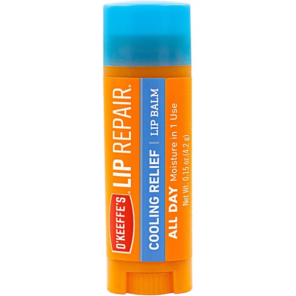O'Keeffe's Cooling Relief Lip Repair Lip Balm for Dry, Cracked Lips, Stick