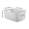 NAMYEUT Pack of 10 Grey Plastic Storage Baskets, 24.5 x