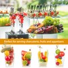 Zezzxu 50 Sets 5 oz Plastic Charcuterie Cups with 100