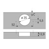 Hettich Sensys 8631i TH52 95 Degree Thick Door Hinge Full