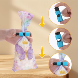 Giantree 6Pcs Bag Clips for Food, Premium Grade Food Bag Squeeze Clips, Plastic Bag Clip, Grip Sticks Bag Sealers for Cinch Non-Slip Grip Sealer Rubber Pads or Lid on Bottom