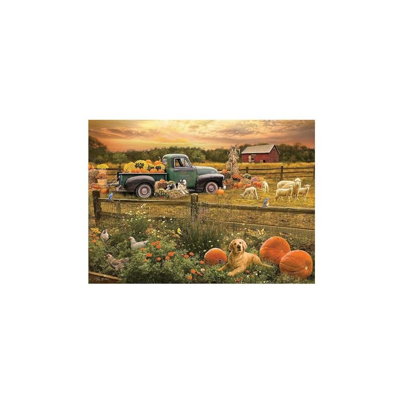 Cobble Hill 1000 Piece Puzzle - Harvest Time - Sample