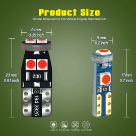 Red T5 PC74 PC37 PC118 T10 PC168 PC175 PC194 PC194R PC195 PC160 PC161 Instrument Cluster Light LED Bulb Replacement 37 74 73 2723 2721 158 168 194 2825 Dashboard Panel Gauge Indicator Lamp N Socket