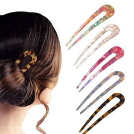 4 Pcs U-Shaped French Hair Fork Hairpin Styling Tool for Women Retro Geometric Hair Stick Versatile Headwear Accessory