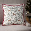 Evans Lichfield Festive Reindeer Cushion Cover,43 x 43cm, Scarlet
