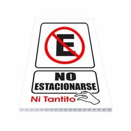 ARAGONMX No Estacionarse Letrero – Señal Prohibido Estacionar 25x35 cm – Evita Bloqueo en Cocheras y Entradas – Resistente a la Intemperie, Fácil Instalación