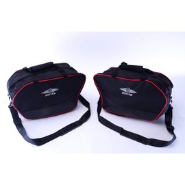 Bestem (LGDU-MUL12-SDL-R) Black Saddlebag Liners with Red Piping for Ducati Multistrada 1200 (prior to 2015) - Pair
