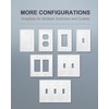 ZILLSEA 2-Pack Pure White Triple Toggle Light Switch Covers, Metal