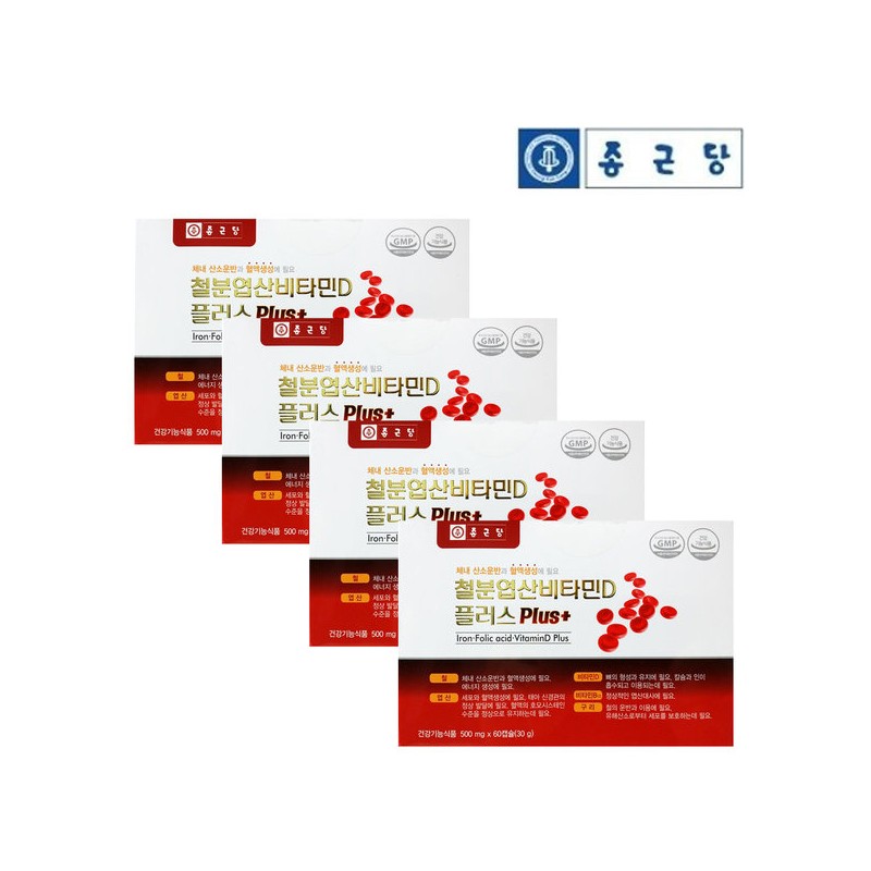 Chong Kun Dang Iron Folic Acid Vitamin D Plus 60