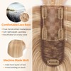 Hairro Human Hair Toppers For Women Wispy Air Bangs 3D