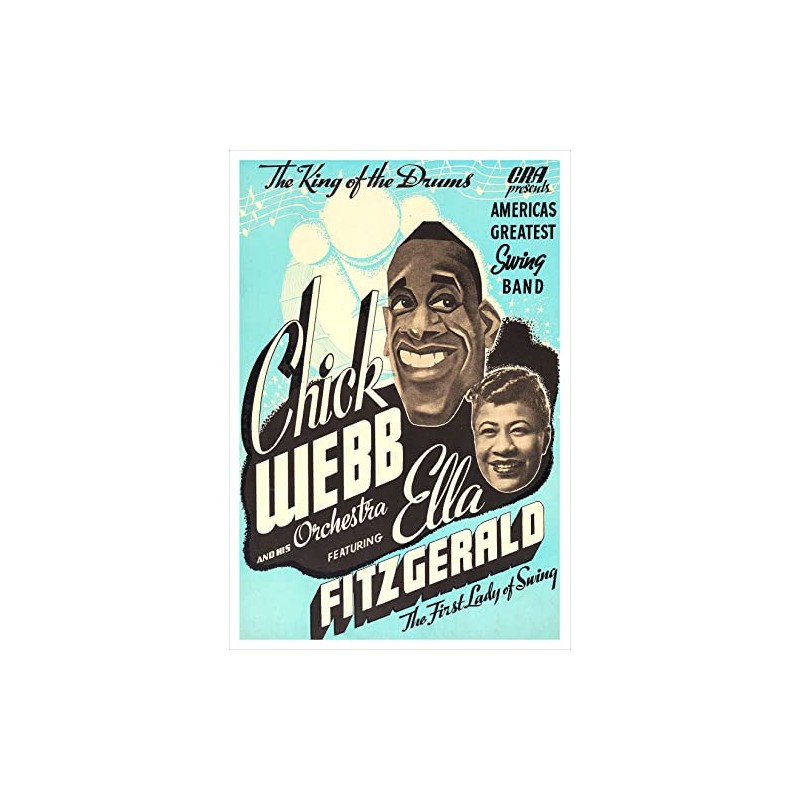 Chick Webb and Ella Fitzgerald - Concert Poster print (13”x19”)