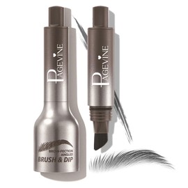 Brow-Fection Angled Brush & Dip - Liquid Eyebrow Brush - Long Lasting Waterproof Smudge Proof Liquid Eyebrow Pen - Hair-Like Strokes Brow Pencil - Creates Natural Looking Brows Effortlessly