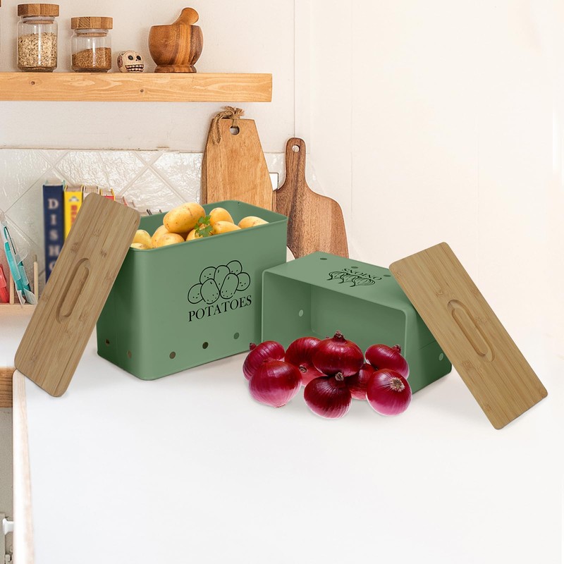 Gdfjiy Potato Onion Kitchen Storage Canisters,Storage Bin For Kitchen 2