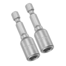 TOP-VIGOR 2-teiliges 7-mm-Steckschlüssel-Set, 6,35 mm Sechskantschaft, Schnellwechsel, 48 mm Länge, metrisches Steckschlüssel-Set für Holzbearbeitung, Autoreparatur, Maschinenwartung, Möbel