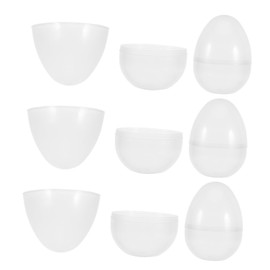 Beaupretty 6pcs Party Favors Present Transparent Fillable Jumbo Favor Large Vending Machine Capsule Egg Holder Transparent Plastic