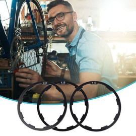 Bicycle Cassette Spacer 3 Pieces 1 mm + 1.5 mm + 2 mm Bicycle Flywheel Hub Spacer Cycling Bottom Bracket Axle Washer Seal