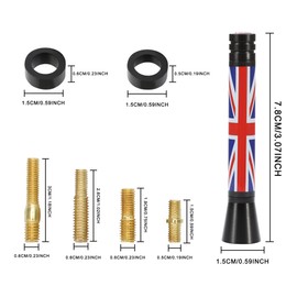 TOMALL Car Antenna Decoration Compatible with Mini Cooper Antenna Cover Union Jack Antenna Replacement for Cooper S Countryman Clubman Coupe Convertible or Roadster Accessories for Car (Red Flag)