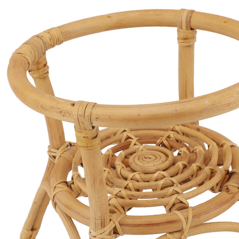 Plant Stand Flower Pot Rack Rattan Minimalist Stable 9.4in Diameter
