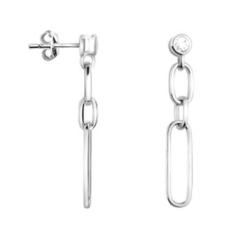 SOFIA MILANI - Women's Earrings 925 Silver - with Zirconia Stones - Chain Dangle Earring - E2040
