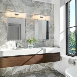 KAISITE Modern Vanity Light Brushed Nickel Bathroom Light Fixture Over Mirror 24 inch Vanity Lighting Fixture Dimmable 5CCT LED Bar Vanity Light for Bathroom Restroom