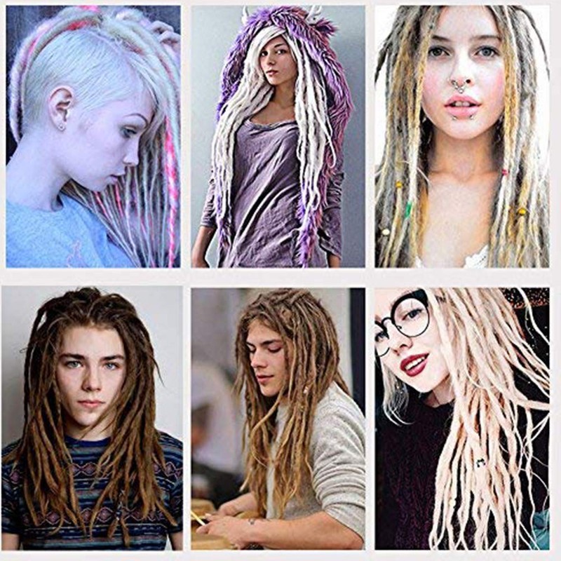 Silk-co 24 inch Handmade DreadLocks Braids Ombre Faux Locs Crochet