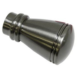 GARDINIA 2 x Siro Chicago Series Metal Titanium Curtain Pole End Pins Diameter 20mm