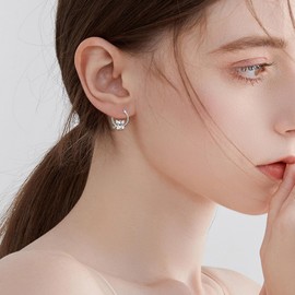 Koala Earrings Sterling Silver Koala Hoop Huggie Dangle Drop Earrings Animal Jewelry Gifts for Women