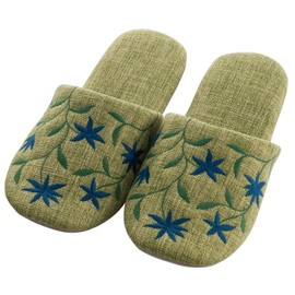 Sybilla 64771 Amelia Slippers, Size M, Approx. 9.4 inches (24 cm), Green