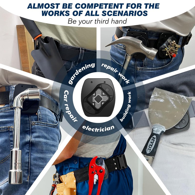 Magnetic Tool Holder, with Strong Magnet & Durable Metal Clip,