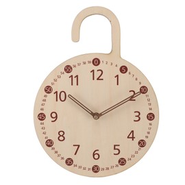 Vintage Decorative Clock Basswood Plywood Minimalist Silent Farmhouse Wall Mounted Clock for Home B‑2