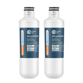 Crystala Filters LT1000PC Refrigerator Water Filter, Water Filter ADQ747935 Compatible with LT1000PC, LT1000PC/PCS, LT-1000PC, MDJ64844601, ADQ747935, ADQ74793504 Water Filter (2 Pack)