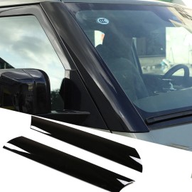 car-attention Gloss Black for Land Rover Defender 2020-22 Front Windshield A Pillar Trim Cover