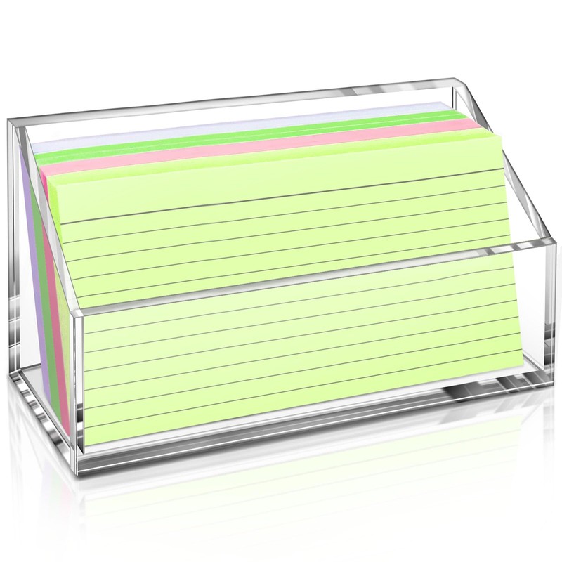 5x8 Index Card Holder, Clear Acrylic 5x8 Index Card Organizer