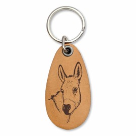ForLeatherMore Genuine Leather Donkey Keychain Lightweight and durable Farm Theme Key Fob Holder…